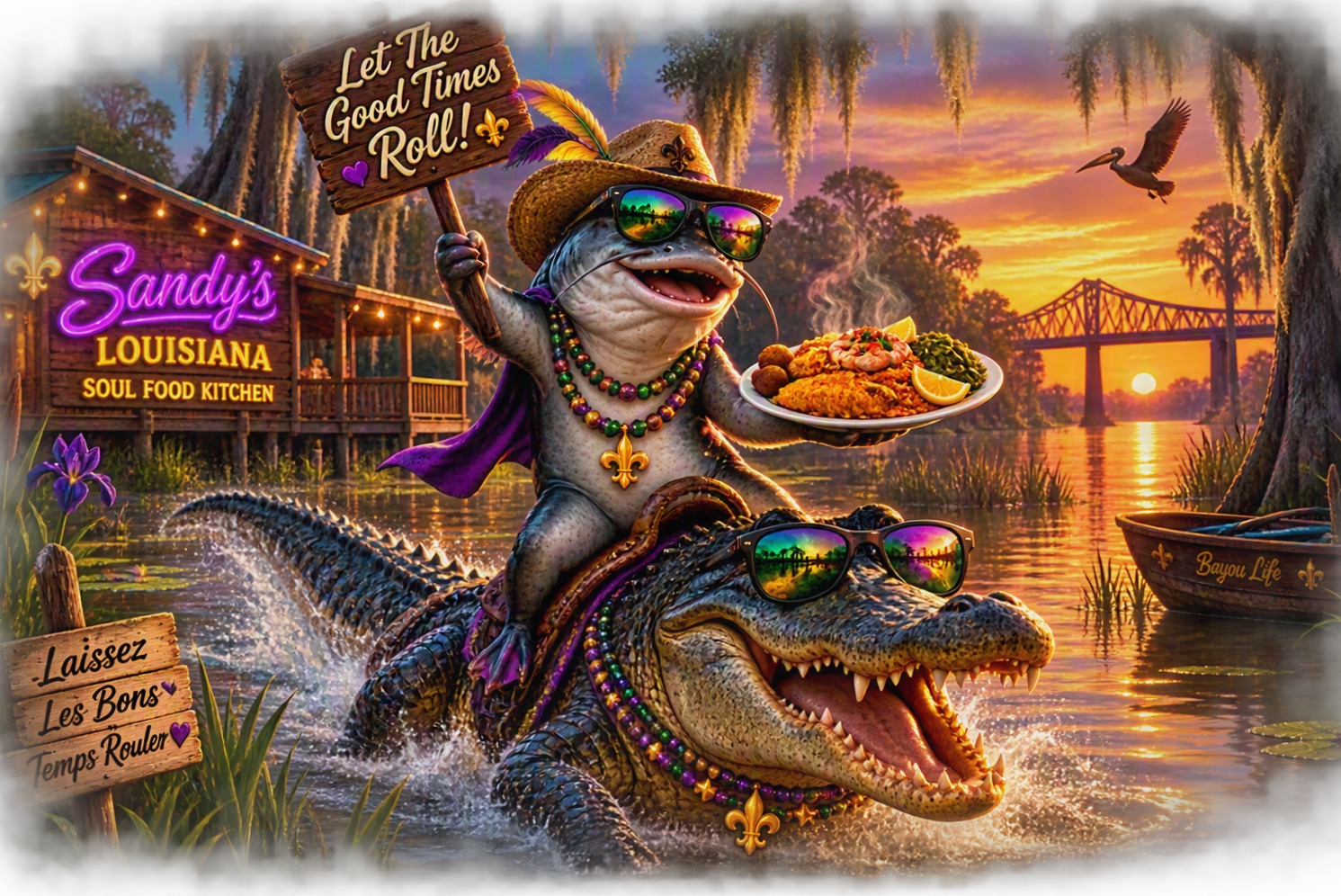 Louisiana bayou scene