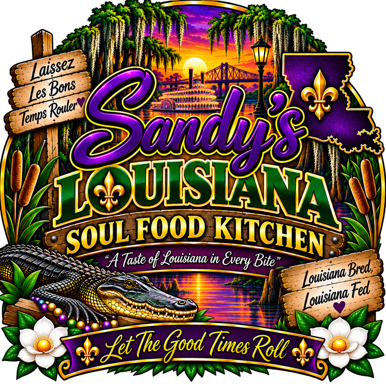Sandy's Louisiana Soul Food Kitchen Logo